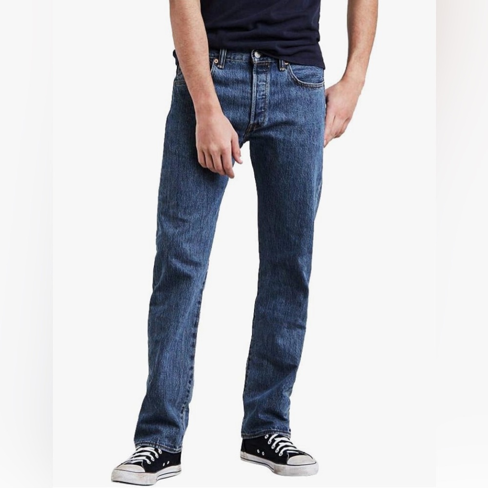 Levi Men’s Slim Fit 501 Jeans Medium Stone Wash
